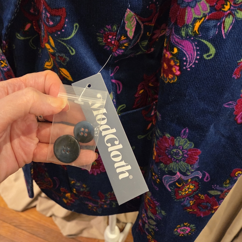Modcloth Blue Floral Blazer Jacket - Picture 9 of 14